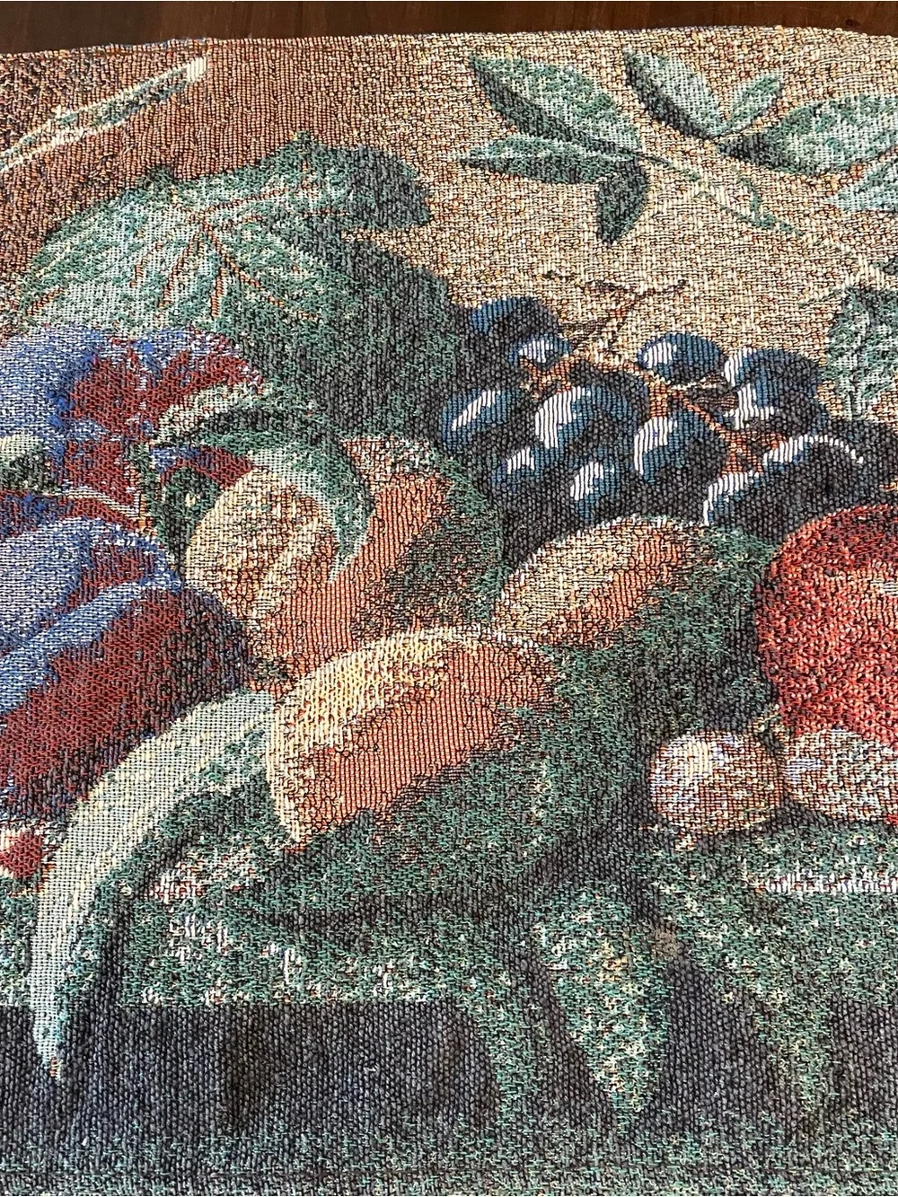 Fruit Tapestry Placemats Set Of 4 Woven Fabric Multicolor Table Kitchen Decor